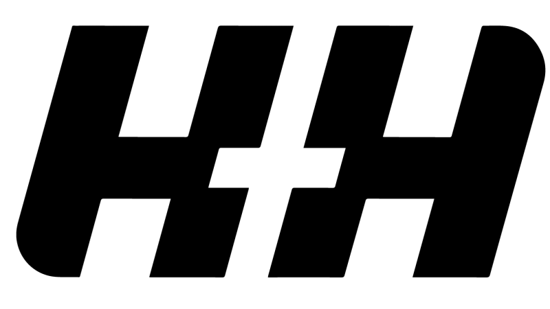 H+H logo black with transparent background